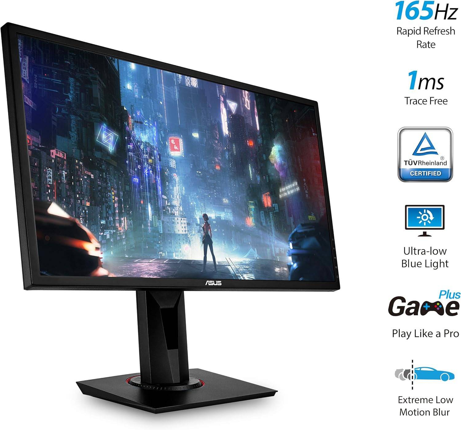 VG248QG 24" G-SYNC Gaming Monitor 165Hz 1080P 0.5Ms Eye Care with DP HDMI Dvi,Black - Tenini Strive Electronic Shop