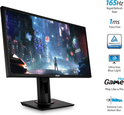 VG248QG 24" G-SYNC Gaming Monitor 165Hz 1080P 0.5Ms Eye Care with DP HDMI Dvi,Black - Tenini Strive Electronic Shop