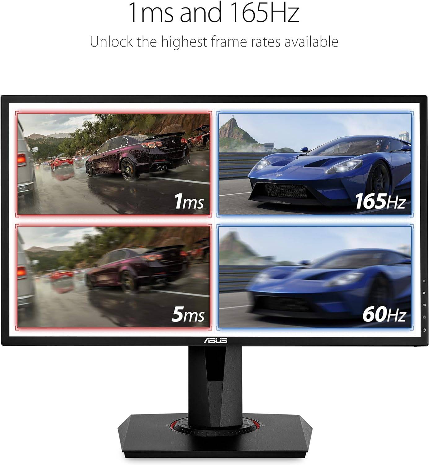 VG248QG 24" G-SYNC Gaming Monitor 165Hz 1080P 0.5Ms Eye Care with DP HDMI Dvi,Black - Tenini Strive Electronic Shop