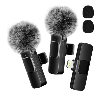 NEW Wireless Lavalier Microphone Audio Video Recording Mini Mic for Iphone Android Laptop Live Gaming Mobile Phone Microphone - Tenini Strive Electronic Shop