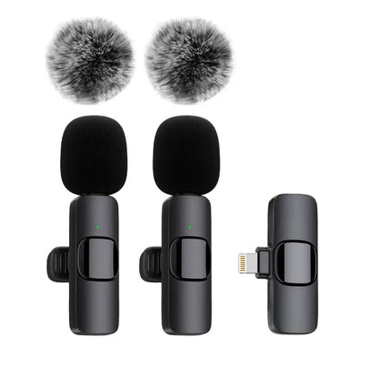 NEW Wireless Lavalier Microphone Audio Video Recording Mini Mic for Iphone Android Laptop Live Gaming Mobile Phone Microphone - Tenini Strive Electronic Shop