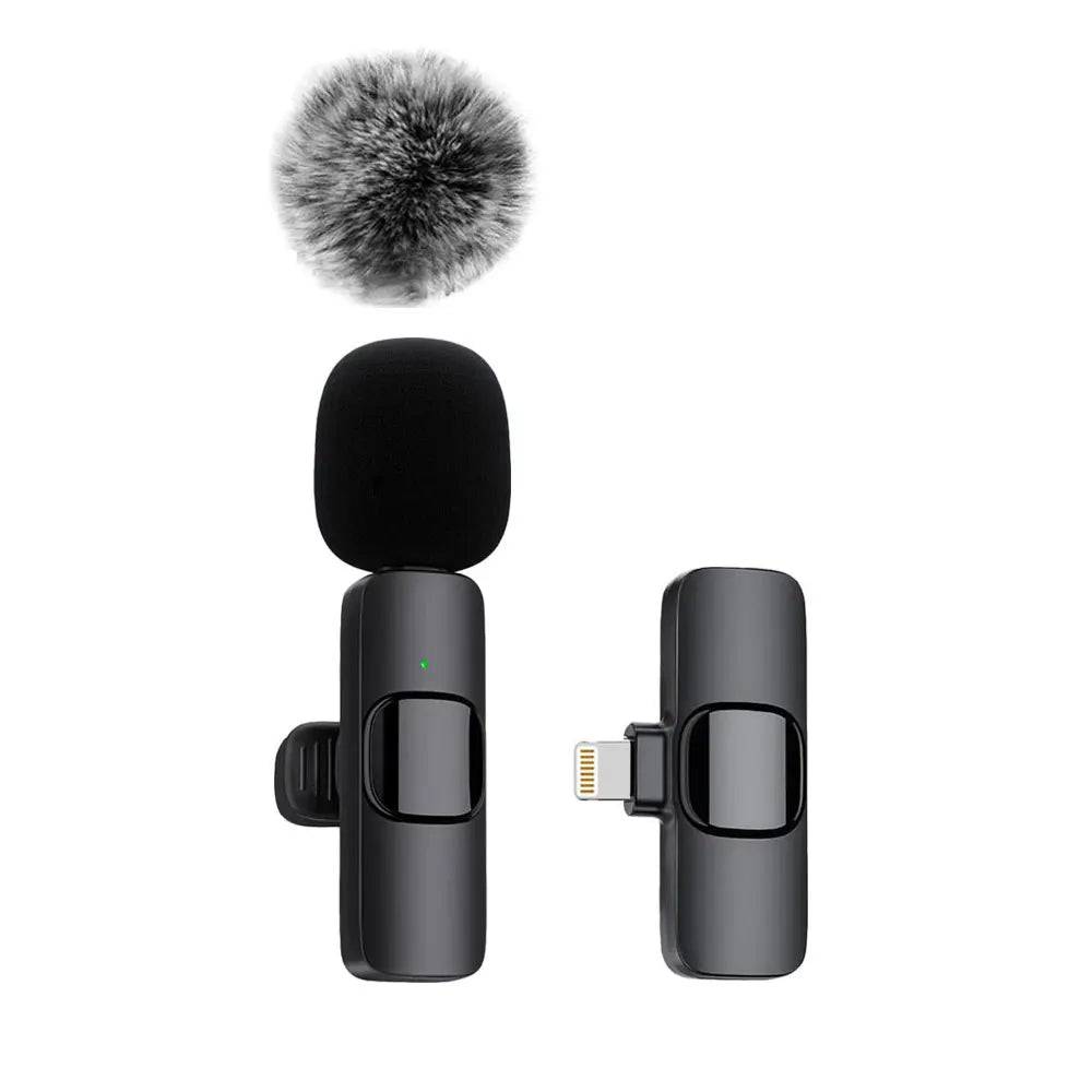 NEW Wireless Lavalier Microphone Audio Video Recording Mini Mic for Iphone Android Laptop Live Gaming Mobile Phone Microphone - Tenini Strive Electronic Shop