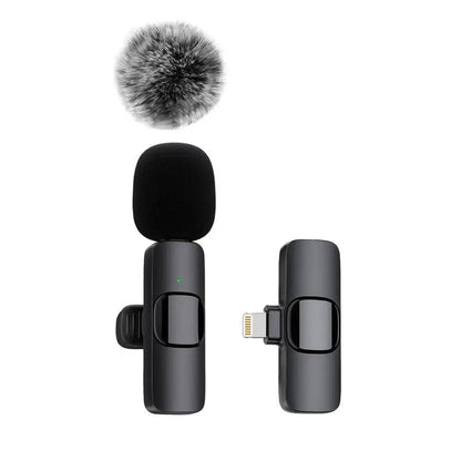 NEW Wireless Lavalier Microphone Audio Video Recording Mini Mic for Iphone Android Laptop Live Gaming Mobile Phone Microphone - Tenini Strive Electronic Shop