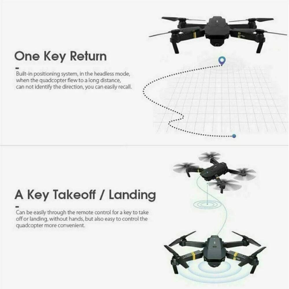 Drone with Camera 4K, Drones for Adults, Wifi FPV RC Quadcopter with Multiple Flight Modes, 3D Flip Foldable Mini Drones Toys Gifts for Kids Beginners, Headless Mode, One Key Start Mode - Tenini Strive Electronic Shop