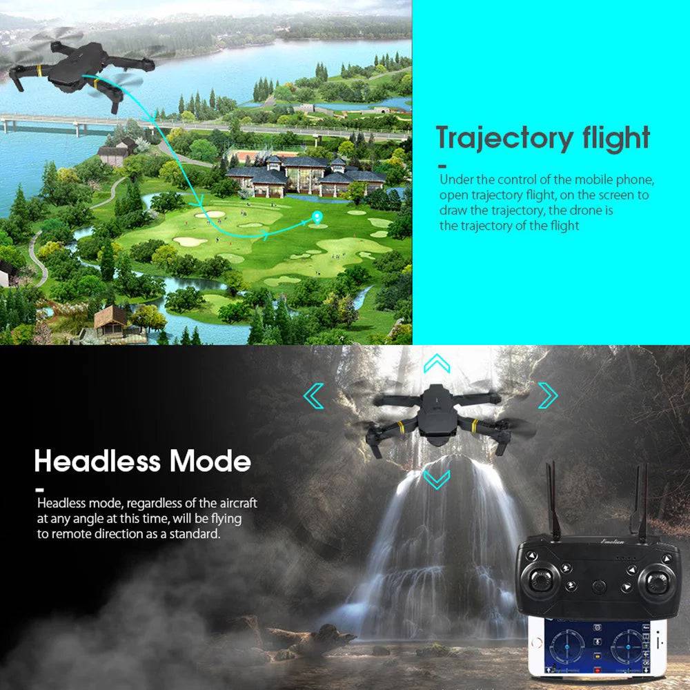 Drone with Camera 4K, Drones for Adults, Wifi FPV RC Quadcopter with Multiple Flight Modes, 3D Flip Foldable Mini Drones Toys Gifts for Kids Beginners, Headless Mode, One Key Start Mode - Tenini Strive Electronic Shop