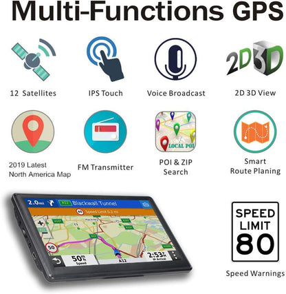 N700 GPS Navigation for Car Truck RV, GPS Navigator with 7 Inch, 2023 Maps (Free Lifetime Updates), Truck GPS Commercial Drivers, Semi Trucker GPS Navigation System, Custom Truck Routing - Tenini Strive Electronic Shop