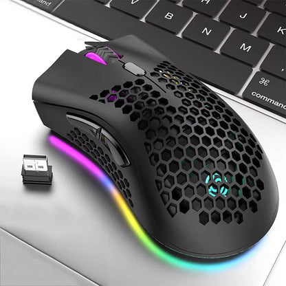 BM600 Wireless Mouse Luminescent Desktop Computer Laptop Universal Rechargable Lightweight Ergonomics Game E-Sports Mouses - Tenini Strive Electronic Shop