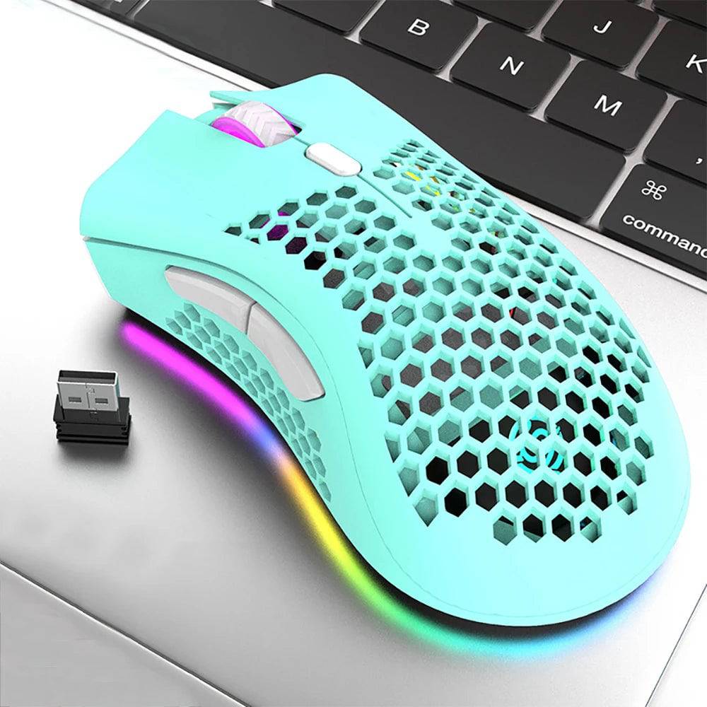 BM600 Wireless Mouse Luminescent Desktop Computer Laptop Universal Rechargable Lightweight Ergonomics Game E-Sports Mouses - Tenini Strive Electronic Shop