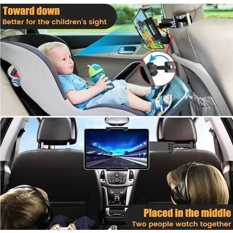 Car Tablet Holder, Headrest Tablet Mount Headrest Stand Cradle Compatible with Devices for Ipad Air Mini, Other 4.7-12.9" Cell - Tenini Strive Electronic Shop