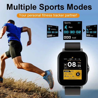 Smart Watch for Men Women Gift 1.44' Full Touch Screen Sports Fitness Watches Bluetooth Calls Digital Smartwatch Wristwatch - Tenini Strive Electronic Shop