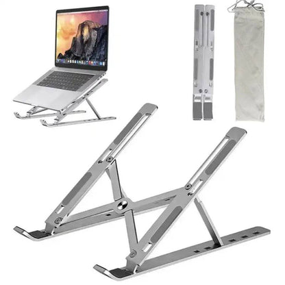 18" Laptop Stand Aluminum Alloy Cooling Stand Portable Folding Lifting Display Bracket Simple and Practical Laptop Stand Support - Tenini Strive Electronic Shop