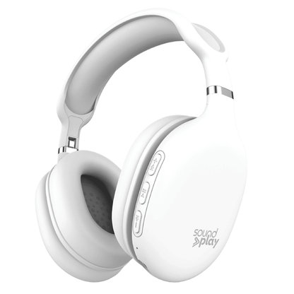 Foldable Wireless Headphones, Bluetooth Over-Ear Headset with Built-In Mic, White - Tenini Strive Electronic Shop