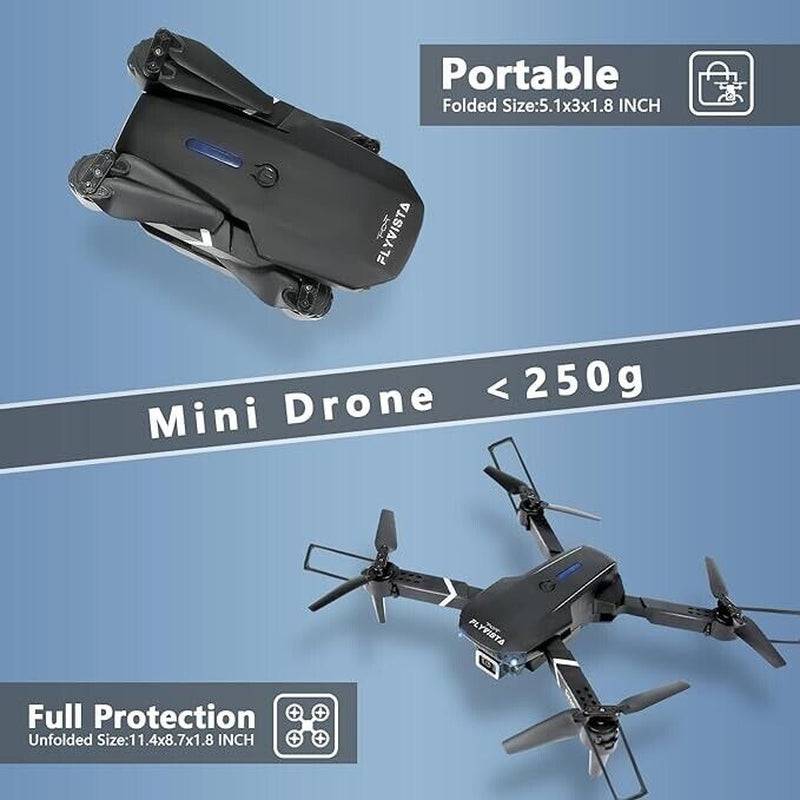 Mini Drone with Camera HD 1080P Foldable Quadcopter with 3 Batteries - Black - Tenini Strive Electronic Shop