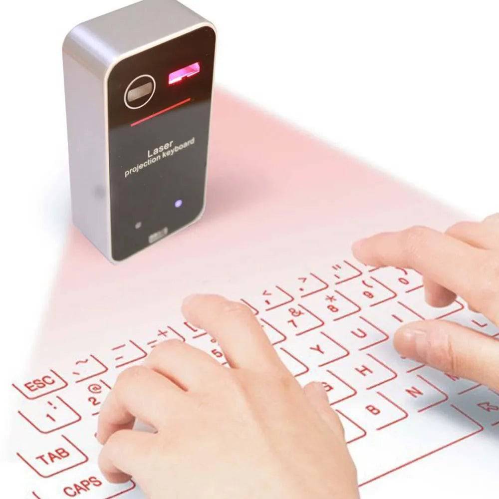 Portable Bluetooth Virtual Laser Keyboard Wireless Projector Keyboard with Mouse Function for Iphone Tablet Computer Phone - Tenini Strive Electronic Shop