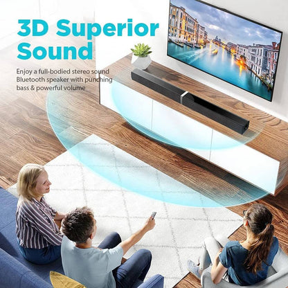 Sound Bars for TV, Bluetooth Soundbar for TV, 50W TV Sound Bar with 4 Drivers and Remote Control, Home Audio TV Speakers Sound Bar with Arc/Optical/Aux Connect - Tenini Strive Electronic Shop