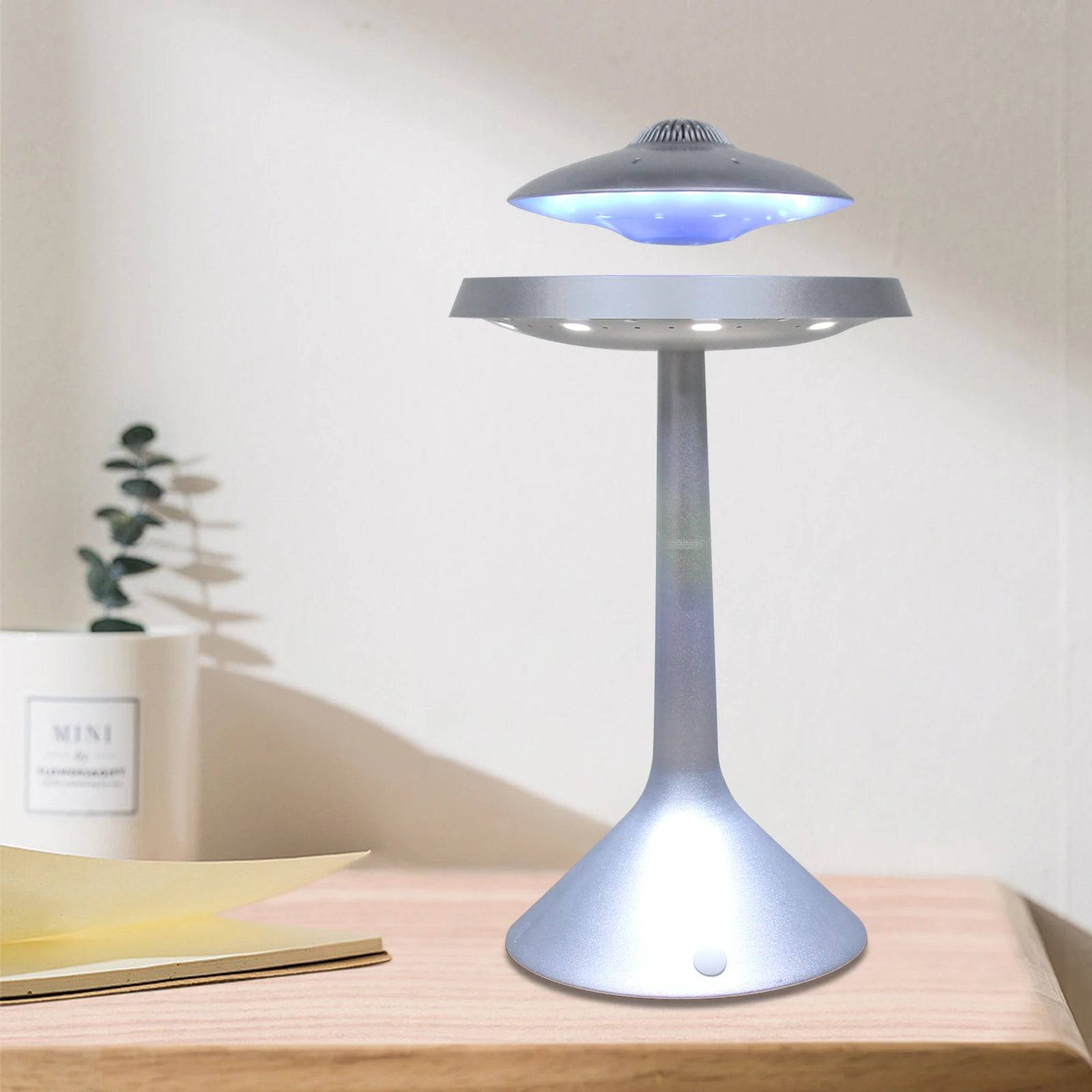 UFO Magnetic Levitation Floating Light LED Table Lamp Wired Bluetooth Speaker - Tenini Strive Electronic Shop