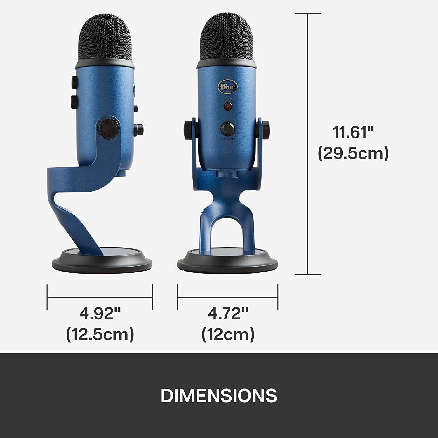 USB Mic for Recording and Streaming on PC and Mac,  VO!CE Effects, 4 Pickup Patterns, Headphone Output and Volume Control, Adjustable Stand, Plug and Play – Midnight - Tenini Strive Electronic Shop