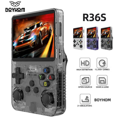 R36S Retro Handheld Video Game Console Linux System 3.5 Inch IPS Screen R35S Pro Portable Pocket Video Player 64GB Games - Tenini Strive Electronic Shop