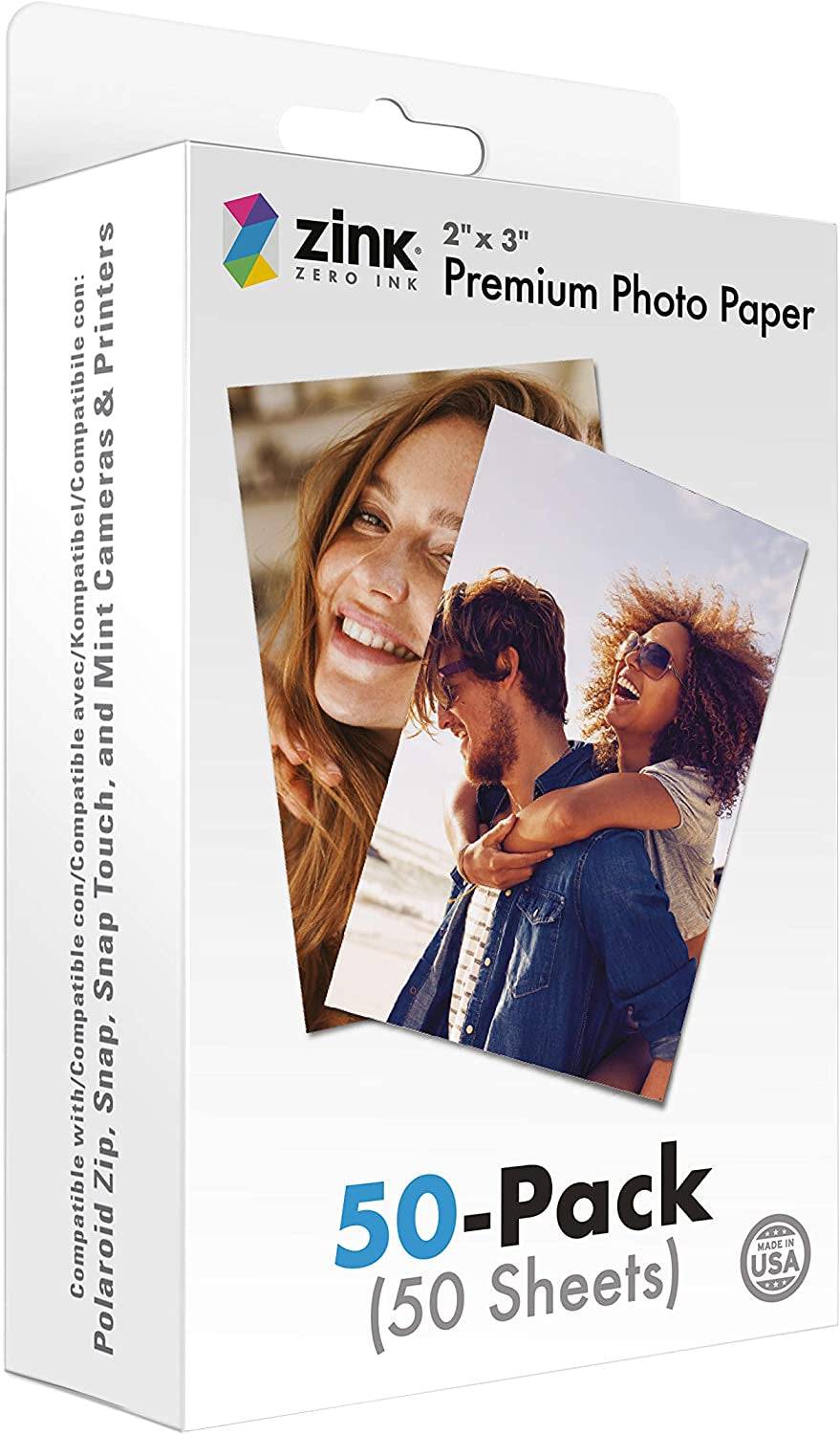 2"X3" Premium Instant Photo Paper (50 Pack) Compatible with Polaroid Snap, Snap Touch, Zip and Mint Cameras and Printers - Tenini Strive Electronic Shop