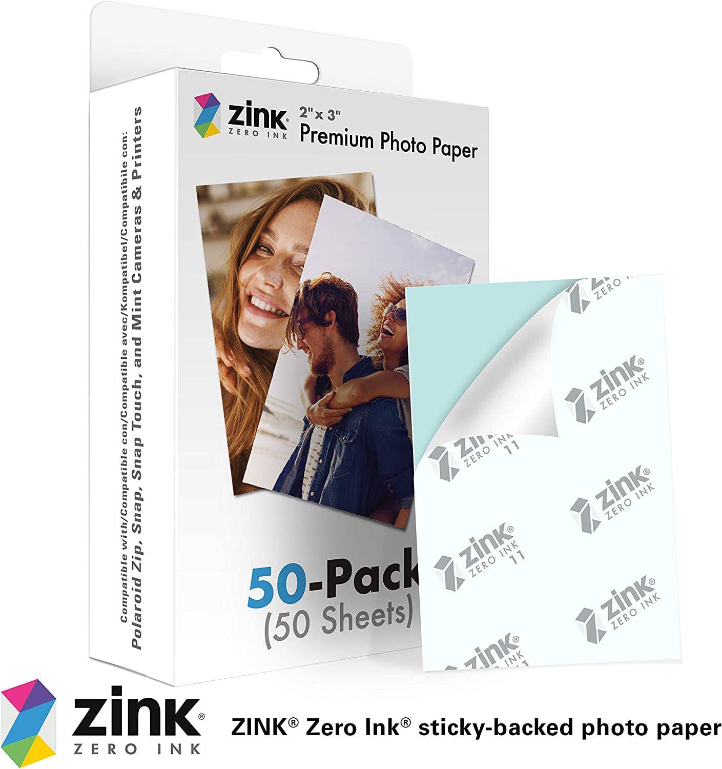 2"X3" Premium Instant Photo Paper (50 Pack) Compatible with Polaroid Snap, Snap Touch, Zip and Mint Cameras and Printers - Tenini Strive Electronic Shop