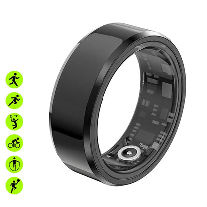 Smart Ring Fitness Heart Rate Tracker Titanium Steel Shell IP68&3ATM Waterproof Multi-Sport Modes Sleep Monitoring Rings - Tenini Strive Electronic Shop