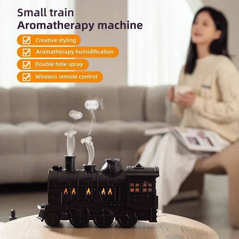 Mini Train Shape Aromatherapy Essential Oil Diffuser Ultrasonic Cool Mist Air Humidifier with LED Lamp Aroma Difusor Atomizer - Tenini Strive Electronic Shop