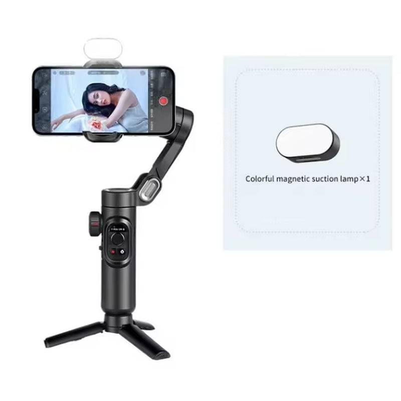 3-Axis Handheld Gimbal Stabilizer for Smartphone with Fill Light for Iphone Android Face Tracking Tiktok Vlog Smart XE - Tenini Strive Electronic Shop