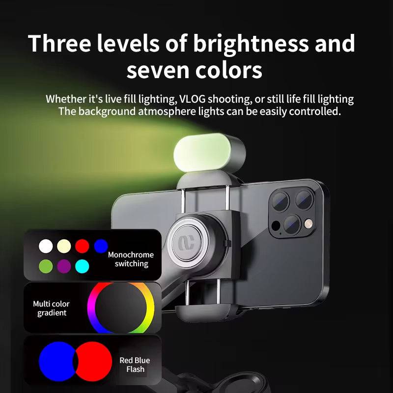 3-Axis Handheld Gimbal Stabilizer for Smartphone with Fill Light for Iphone Android Face Tracking Tiktok Vlog Smart XE - Tenini Strive Electronic Shop