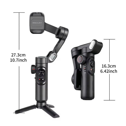 3-Axis Handheld Gimbal Stabilizer for Smartphone with Fill Light for Iphone Android Face Tracking Tiktok Vlog Smart XE - Tenini Strive Electronic Shop