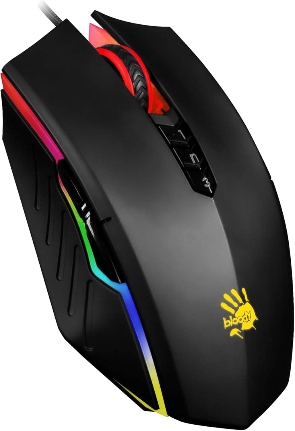 Optical Gaming Mouse with Light Strike (LK) Switch & Scroll - Fully Programmable and Advance Macros (A70X-Matteblack) - Tenini Strive Electronic Shop