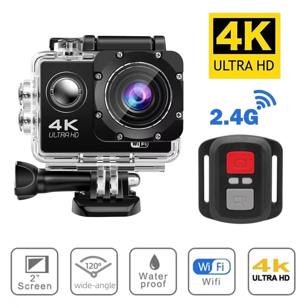 4K Action Camera Wifi 2.0" Screen 1080P/30FPS Waterproof Camera Helmet Video Recording Camera Sports Cameras Outdoor Mini Cam - Tenini Strive Electronic Shop