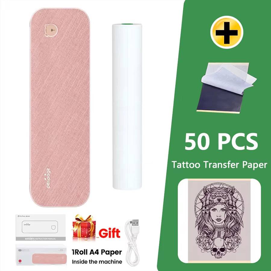 A40 Thermal Printers Wireless Tattoo Transfer Portable Mini A4 Thermal Printer A4 Paper Photo Printer from Mobile Phone - Tenini Strive Electronic Shop