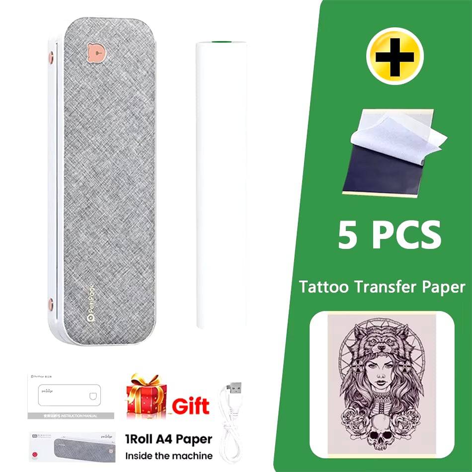 A40 Thermal Printers Wireless Tattoo Transfer Portable Mini A4 Thermal Printer A4 Paper Photo Printer from Mobile Phone - Tenini Strive Electronic Shop