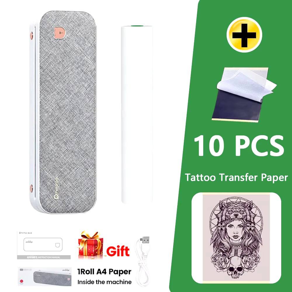 A40 Thermal Printers Wireless Tattoo Transfer Portable Mini A4 Thermal Printer A4 Paper Photo Printer from Mobile Phone - Tenini Strive Electronic Shop