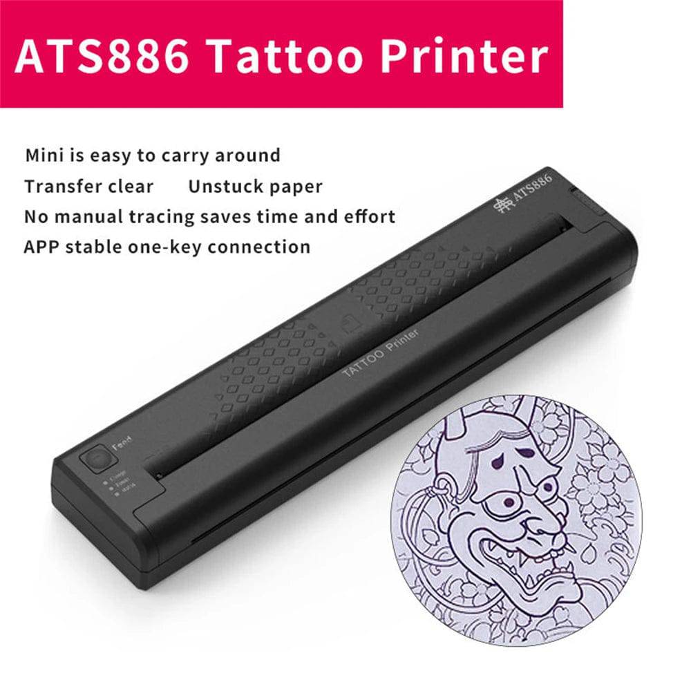 Wireless Battery Thermal Printer Tattoo Portable Machine Clear Transfer Tattoo Stencil Printer Thermal Copier Machine - Tenini Strive Electronic Shop